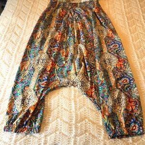 Boho drop crotch harem pants dress up or down xl great colors
